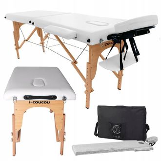 OEM Mesa De Masaje Plegable De Madera, Camilla De Dos Segmentos, Cama Cosm&eacute;tica