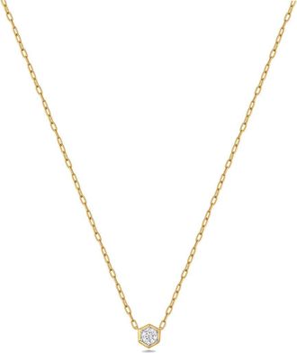 Sara Weinstock Honeycomb Diamond Pendant Necklace in Yellow Gold at Nordstrom