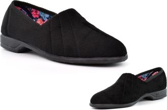 Generic Ladies Slip On Slippers Size 5 Womens Slip On Slippers Size 4 Womens Rubber Sole Slipper Ladies Rubber Sole Slipper Sizes 3-8 Black 8 UK