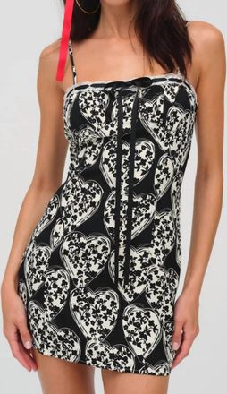 For Love & Lemons Claire Mini Dress In Black