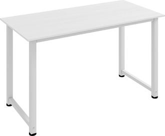 HOMCOM Scrivania Per Computer Con Piedini Regolabili In Truciolato, Bianco - Homcom