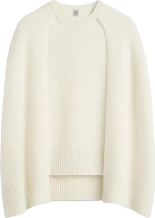 Toteme Crew cape knit - Dames - Cashmere truien - Beige - S - Kasjmier - Truien & Vesten
