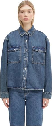 Anine Bing Paxton Shirt - Dames - Spijkerjassen - Blauw - M - Katoen - Jassen