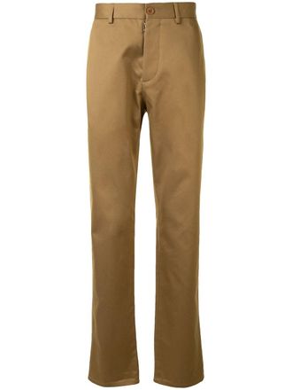 Maison Margiela straight-leg full-length trousers - men - Cotton - 48 - Brown