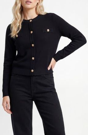 By Design Keira Chest Pocket Cardigan in Black at Nordstrom Rack, Size X-Small