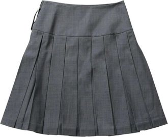 Shushu/Tong Midi Skirts, female, Gray, XS, Pleated Knee-Length Skirt