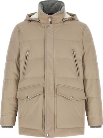 Brunello Cucinelli Beige Quilted Parka Jacket