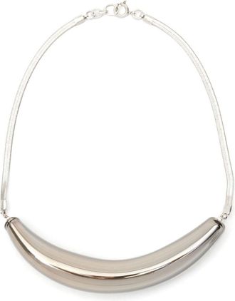 Isabel Marant Collier charm necklace - women - Brass/glass - One Size - Silver