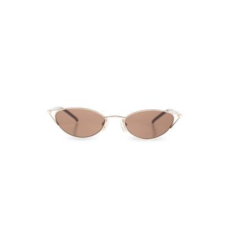 Alexander McQueen Alexander McQueen, Sunglasses, female, Yellow, Size: ONE SIZE Narrow Cat-Eye Sunglasses