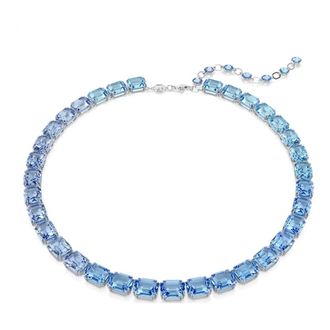 Swarovski Unisex Millenia Tennis Ketting Blauwe Gradi&euml;nt 5694136 - unisex - Kettingen - Grijs - ONE Size - Accessoires
