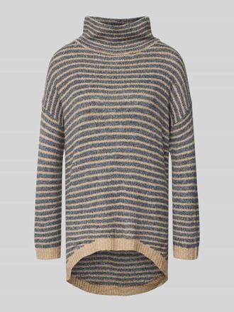 Apricot Oversized Strickpullover mit gerippten Abschlüssen in Mittelgrau Melange, Größe XXL