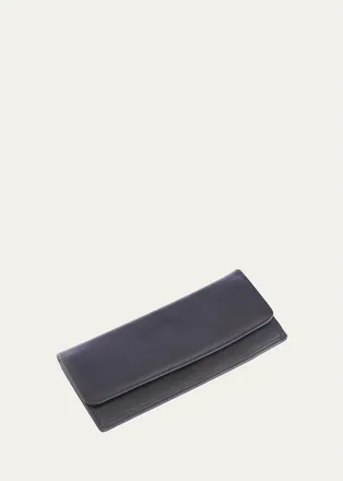 Royce Leather Monogrammed RFID Blocking Leather Clutch Wallet, Personalized