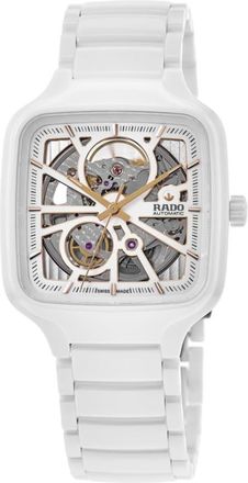 Rado True Square Automatic Open Heart While Dial Ceramic Unisex Watch R27073012