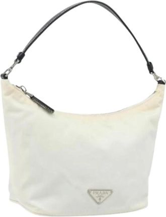 Prada Pre-owned Vintage Handtas - Dames - Vintage Schoudertas - Wit - ONE Size - Leer - Vintage
