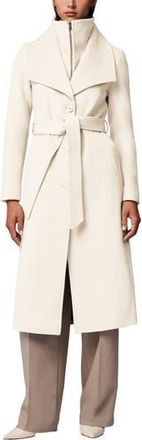Soia & Kyo Ilana Bib Detail Wool Blend Trench Coat in Powder at Nordstrom Rack, Size X-Large