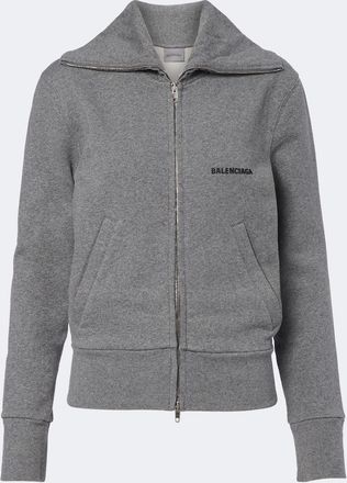 Balenciaga Sudadera de algod&oacute;n con logo y cremallera