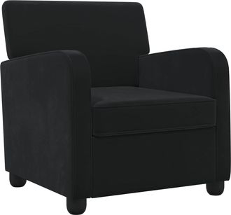 vidaXL Sill&oacute;n Negro Terciopelo Vidaxl