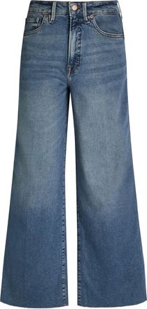 Good American Jeans met wijde pijpen en knopen - Blauw
