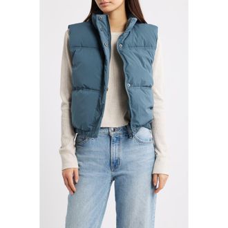 Thread & Supply Quilted Puffer Vest in Dark Spruce at Nordstrom, Size X-Small
