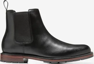 Cole Haan Mens Roundhill Grand Waterproof Chelsea Boots - Black Size 10.5