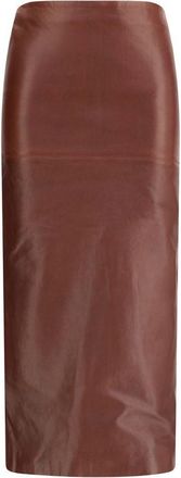 Petar Petrov Brown Lamb Ovis Aries Aries Womens Skirt