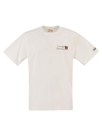 MC2 Saint Barth T-shirt met borduursel op de borst