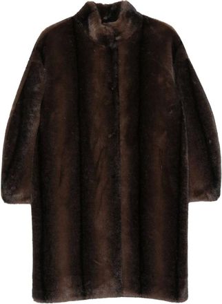 Betta Corradi Cappotto in Finta Pelliccia - - Jackets - Donna - Marrone - S