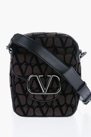 Valentino Borsello in Jacquard Monogram con Tracolla in Pelle Valentino