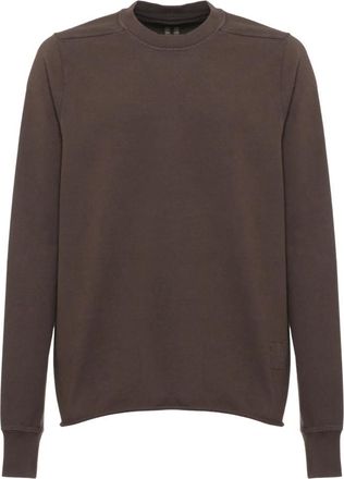 Rick Owens Crewneck Sweat - Heren - Sweatshirts - Bruin - S - Katoen - Hoodies & sweatvesten