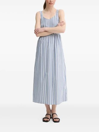 Marc O'Polo Gestreepte mouwloze maxi-jurk - Blauw