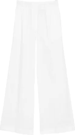 Forte_Forte White Relaxed Flat Front Pant