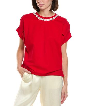 Gracia Pearl Work Round Neck Top