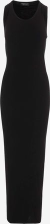 Balenciaga Womens Stretch Viscose Long Dress Black
