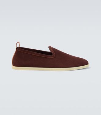 Loro Piana Venice Walk suede slip-on shoes