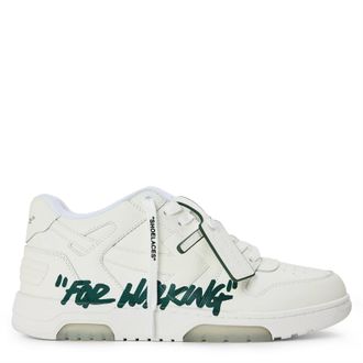 Off-white Mens Off White Out Of Office Classic Trainers, Trademark Branding in White/Green - Size UK 10
