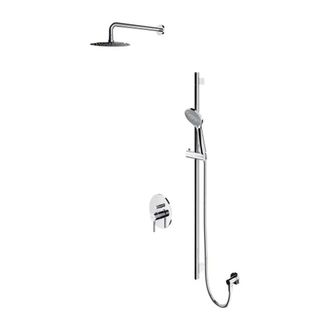 Omnires Omnires Y - Conjunto De Ducha Con Grifo Empotrado, Con Cuerpo, Di&aacute;metro 20 Cm, 5 Chorros, Cromado Sysy17cr