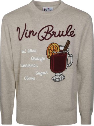 MC2 Saint Barth Heron Vin Brul&eacute; Graphic Knit Sweater
