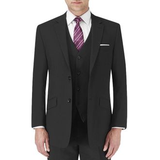 Skopes Wool Rich Darwin Black Suit Jacket in 60L