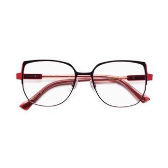 Etnia Barcelona Leonor Deep Red Metal Cat-Eye Sunglasses with Gradient Temples