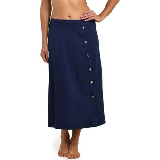 La Blanca Harbor Breeze Midi Cover-Up Skirt in Indigo at Nordstrom, Size X-Large