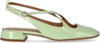 A.Bocca Pastel Groen Lakleren Slingback Pump - Dames - Pumps - Groen - 36 EU - Leer - Schoenen