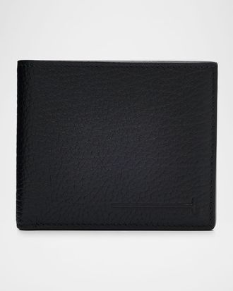 Tom Ford Mens Leather Elongated T Line Bifold Wallet