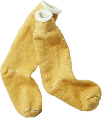 RoToTo Double Face Mens Fashion Socks Medium Yellow