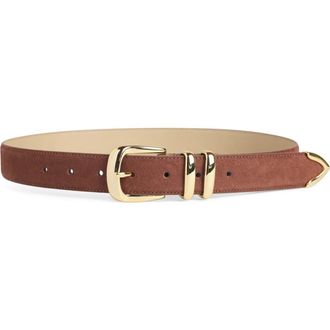 Favorite Daughter The Jordan Suede Belt in Light Brown at Nordstrom, Size X-Large