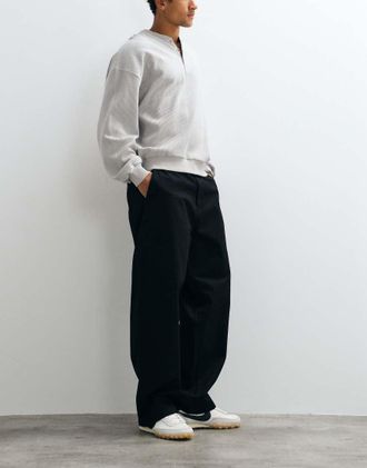 Carhartt Work in Progress Brady pantaloni relaxed fit neri-Nero