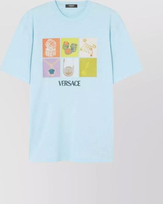 Versace logo print cotton short-sleeve t-shirt