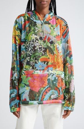 Sky High Farm Workwear Gender Inclusive Camo Print Mesh Anorak in Green Multi at Nordstrom, Size Small