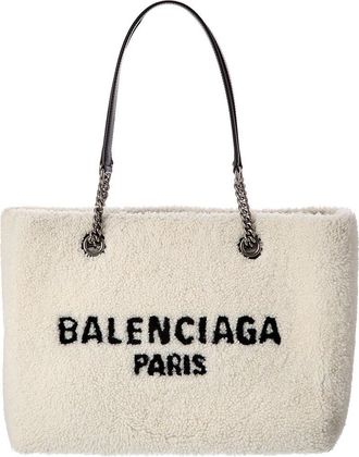 Balenciaga Duty Free Medium Shearling Tote