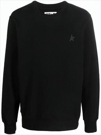 Golden Goose Minimalist Black Long-Sleeve Sweatshirt With Subtle Star Emblem