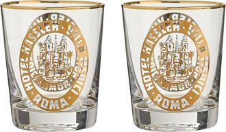 Rosanna Set Of 2 The Grand Tour Italy Double Old Fashioned Glasses
